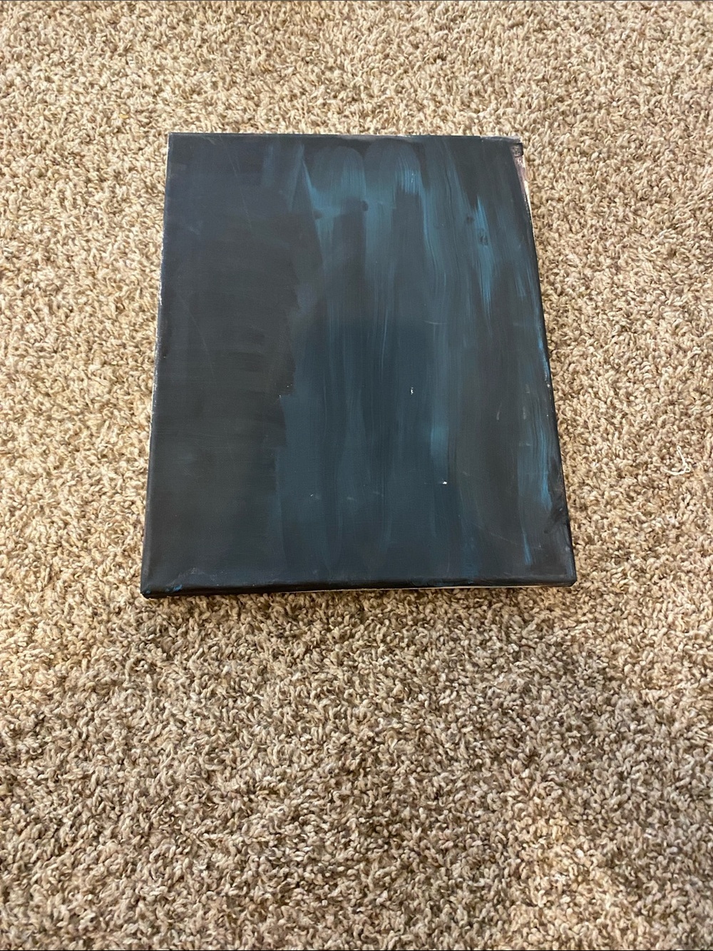Hand-Painted Black Abstract Canvas Art